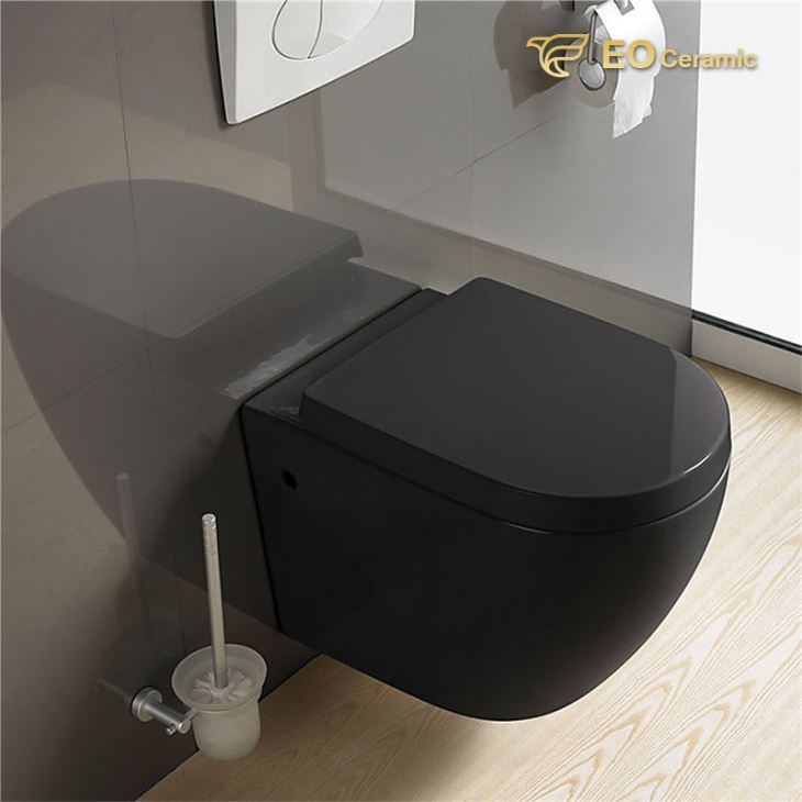 Black Ceramic Wall Mounted Toilet