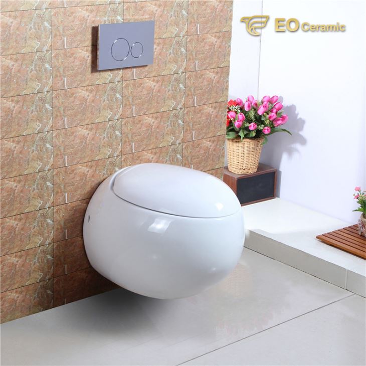 White Ceramic Wall Mounted Toilet
