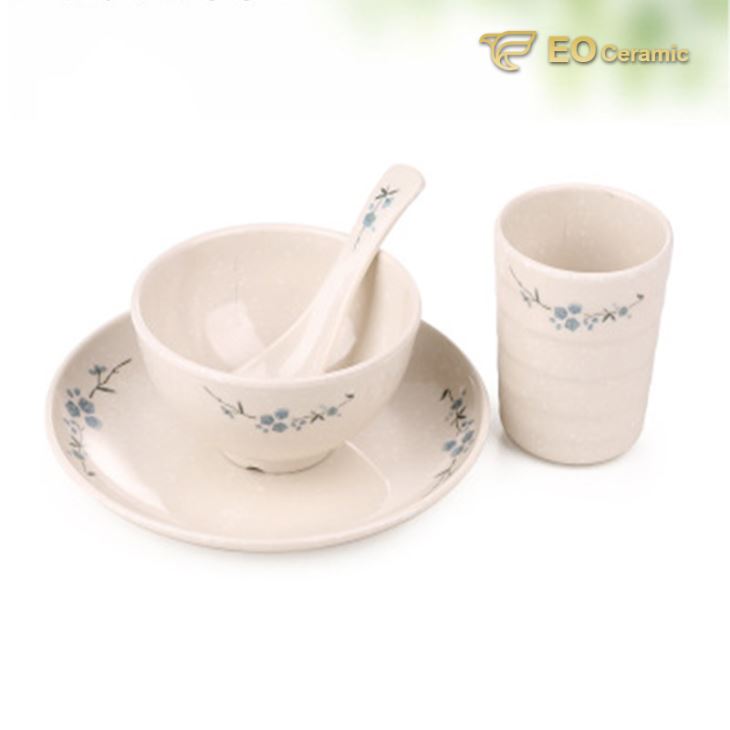 Three-piece Set Imitation Porcelain Tableware